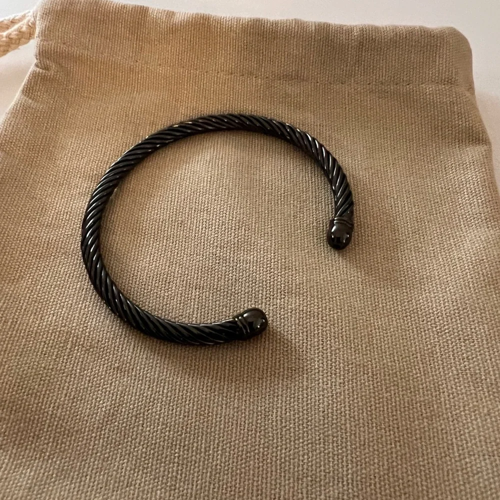 Lot Of 3 NWOT Black Stainless Steel IP Bracelets From Nordstrom - Picture 9 of 9